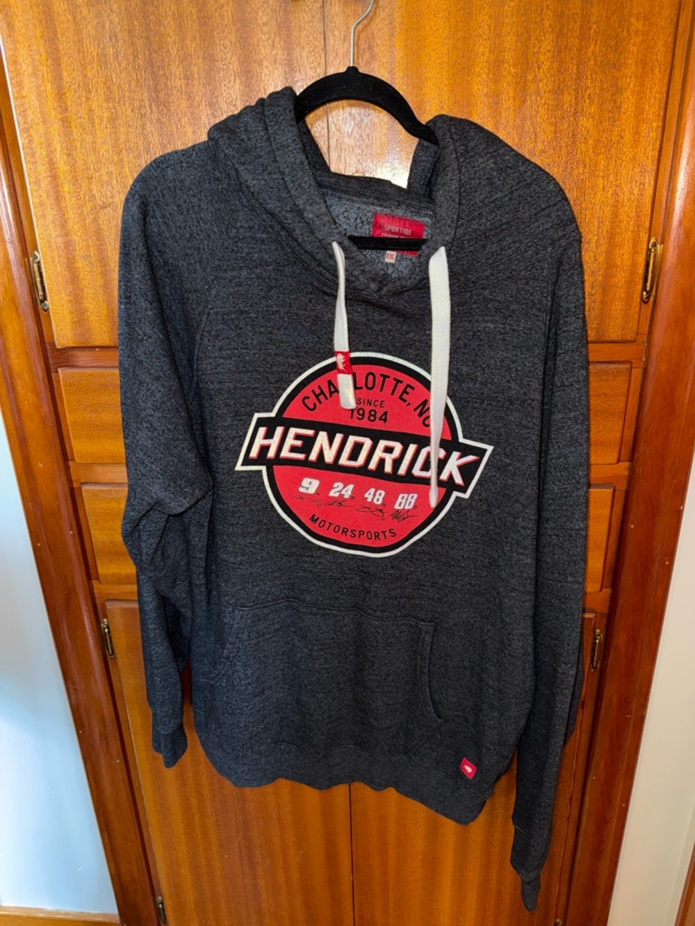 Motorsports Charcoal Hooded Sweatshirt -